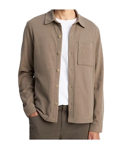Vince Sueded Cotton Overshirt Jacket