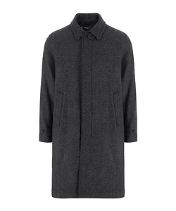 Vince Wool-Blend Hidden Closure Coat
