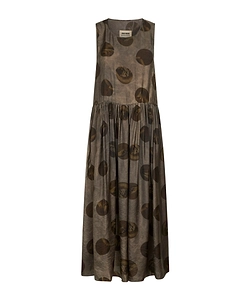 Sleeveless Round-Neck Dress