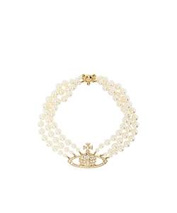 Bas Relief Three-Row Choker Necklace