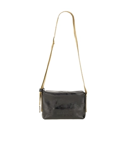 Zipped Patent-Leather Shoulder Bag