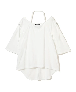 Backless Halter Top Detail T-Shirt