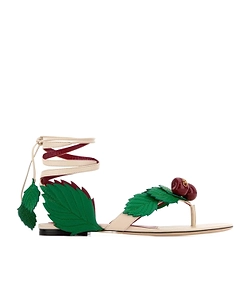 Valentino Vlogo Signature Leaf Patterned Sandals