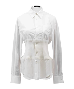 Knitted Patchwork Long-Sleeved Shirt