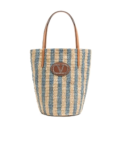 Valentino Vlogo Signature Striped Shopping Bag