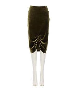 Valentino Draped Velvet Skirt