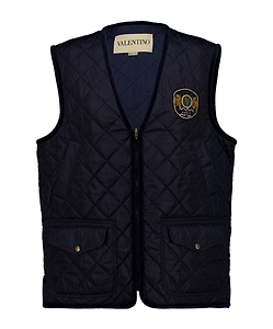 Valentino Zip-Up V-Neck Quilted Vest