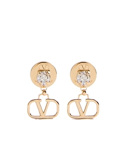 Vlogo Signature Earrings In Metal And Swarovski® Crystals
