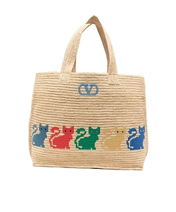 Vlogo Signature Cat-Print Tote Bag