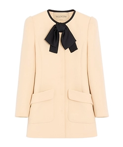 Valentino Bow Detailed Caban Coat
