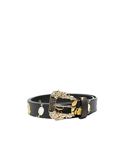 Versace Jeans Couture Baroque-Pattern Printed Buckle Belt