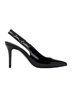 Versace Jeans Couture Logo Printed Slingback Pumps