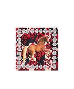 Multicolored Horse Square Scarf