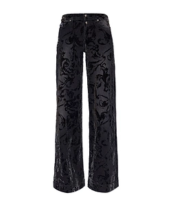 Versace Jeans Couture Pattern Velvet Pants