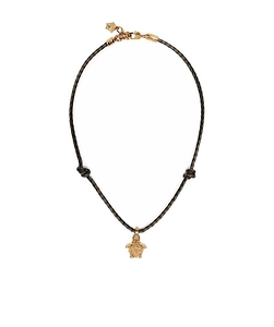 Medusa Head Pendant Braided Necklace