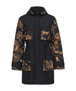 Baroque-Print Hooded Parka