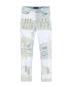 Who Decides War Winged Distressed Jeans