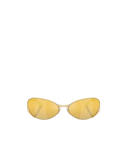 Metallic Oval-Frame Sunglasses
