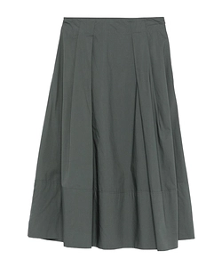 Woolrich Pleated Poplin Maxi Skirt