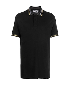Logo-Print Collar Polo Shirt