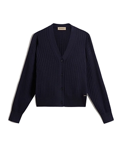 V-Neck Ribbed Cardigan