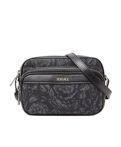 Versace Barocco Athena Zip-Up Messenger Bag