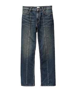 Versace Distressed Straight-Leg Jeans