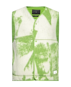 Graphic-Print Felted Vest