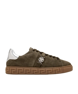 Greca Embellished Lace-Up Sneakers