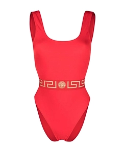 Versace Greca Border Low Back Swimsuit