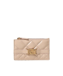Versace Greca Goddess Quilted Zipped Card Holder