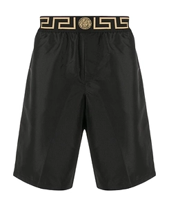 Versace Greca Printed Waistband Swim Shorts