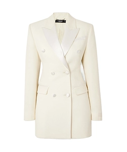Hourglass Double-Breasted Tuxedo Blazer