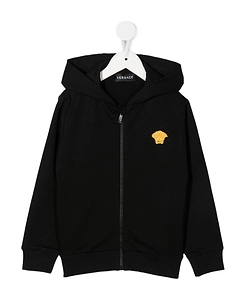 Versace Kids Long Sleeved Medusa Head Zipped Hoodie