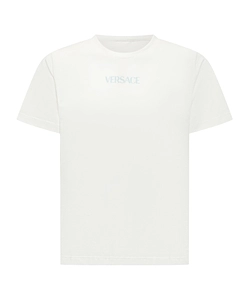 Versace Logo Printed Crewneck T-Shirt