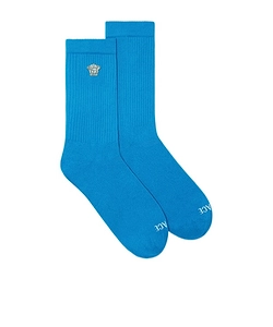 Versace Logo Embroidered Socks
