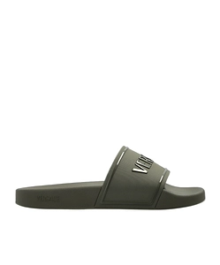 Versace Logo Raised Open-Toe Slippers