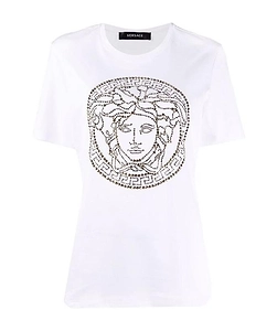 Versace Medusa Embellished Crewneck T-Shirt