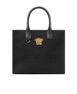 Medusa Logo Embossed Tote Bag