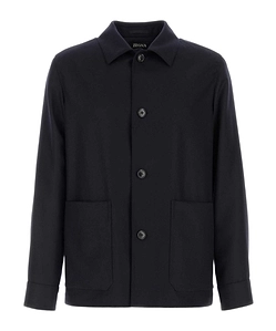 Zegna Long-Sleeved Button-Up Jacket