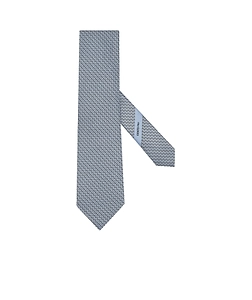 Zegna Geometric-Patterned Jacquard Tie