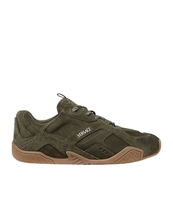Versace Round-Toe Lace-Up Sneakers