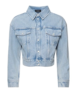 Giacca Cropped In Denim