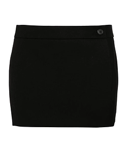 Low-Rise Wool Miniskirt