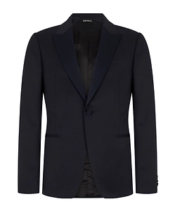 Zegna Single-Breasted Peak-Lapel Blazer