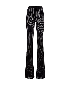 Zebra Pattern Jacquard Horn Casual Pants