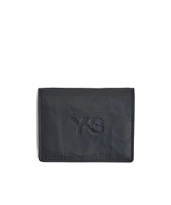 Y-3 Logo Debossed Crinkle Effect Wallet