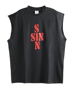Graphic Sleeveless T-Shirt