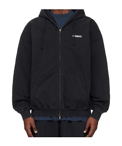 Vetements Zip-Up Drawstring Hoodie