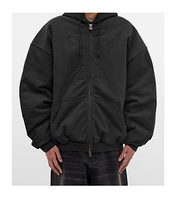 Vetements Zip-Up Drawstring Hoodie